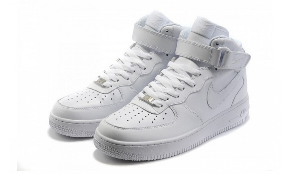 Air force 1 mid top white best sale